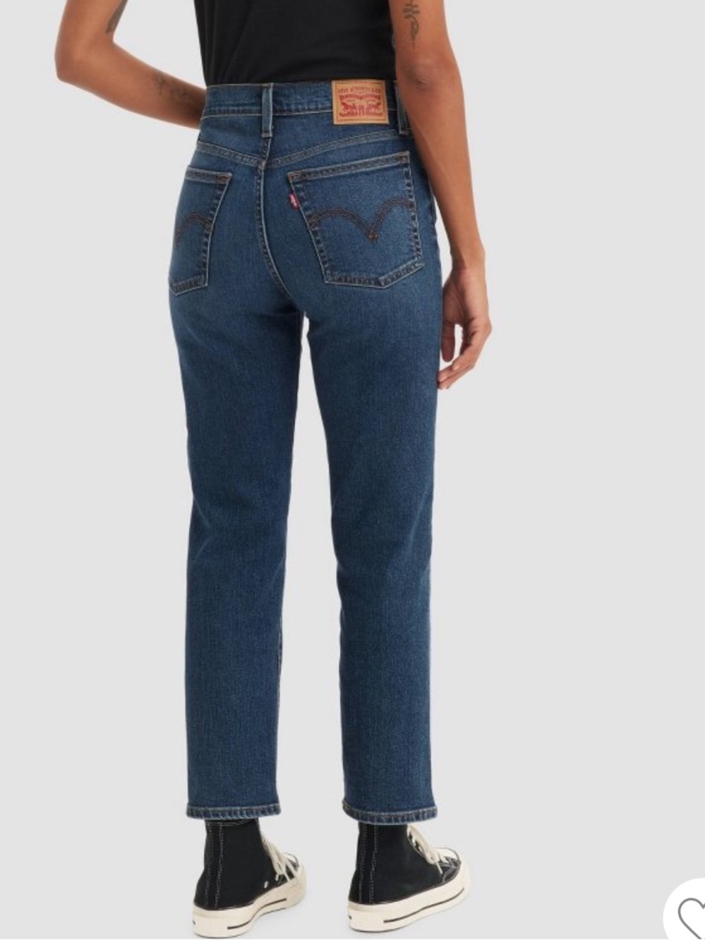 Levi's NWT 24 x 28 High-Rise WEDGIE STRIGHT Ankle MED WASH Jeans - Picture 3 of 7